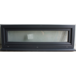 Châssis abattant PVC anthracite & blanc H47 x L145 cm | MAC013
