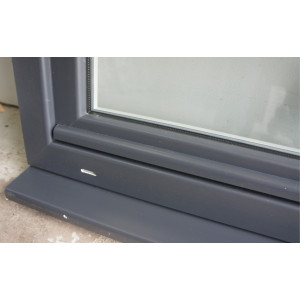 Châssis abattant PVC anthracite & blanc H47 x L145 cm | MAC013
