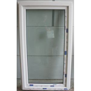 Fenêtre PVC blanc 1 vantail tirant gauche H137 x L76 cm | MAC014