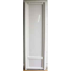 Porte pleine PVC blanc tirant droit H228 x L69 cm | MAC017