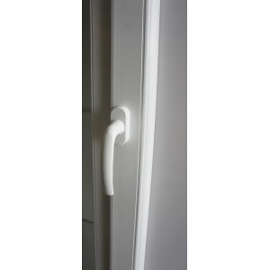 Porte pleine PVC blanc tirant droit H228 x L69 cm | MAC017