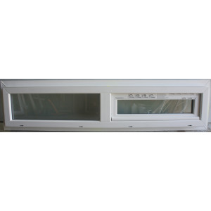 Châssis abattant PVC blanc vitrage opaque H29 x L147 cm | MAC018