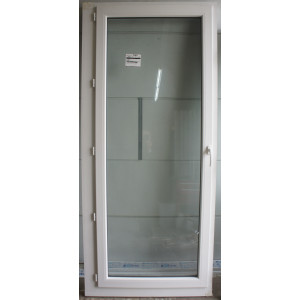 Porte-fenêtre PVC blanc 1 vantail tirant gauche H225xL100 | MAC019