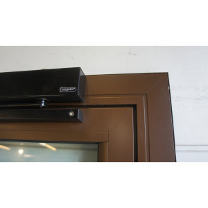 Porte Aluminium Vitrée H220xL102 - Anti-Panique RAL 8015