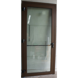 Porte Aluminium Vitrée H220xL102 - Anti-Panique RAL 8015
