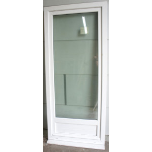 Porte-Fenêtre PVC Blanc H200xL86 - Soubassement & Vitrage