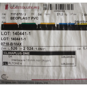 Porte-Fenêtre PVC Blanc H219xL70 - Vitrage 24mm (MAC024)