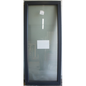 Châssis Fixe PVC Anthracite H214xL92 - Vitre Opaque MAC026