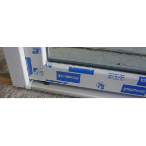 Porte-Fenêtre PVC Gris Clair H224xL92 - Vitrage 44.2 MAC028