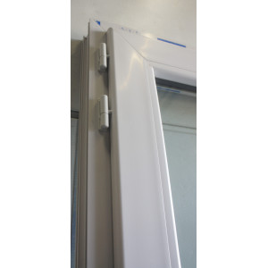 Porte-Fenêtre PVC Gris Clair H224xL92 - Vitrage 44.2 MAC028