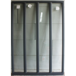 Châssis Fixe Alu Anthracite H219 x L155 cm 4 Vitres | Ref MAC038