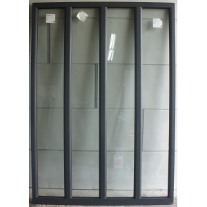 Châssis Fixe Alu Anthracite H219 x L155 cm 4 Vitres | Ref MAC038