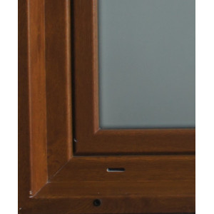 Fenêtre PVC Chêne Doré/Blanc H76 x L74 cm 1V Oscillo | MAC040