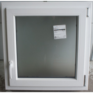 Fenêtre PVC Chêne Doré/Blanc H76 x L74 cm 1V Oscillo | MAC040