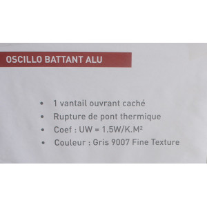 Fenêtre aluminium ral  9007