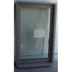 Fenêtre PVC/Alu Gris 9007 1 Vantail Oscillo-Battant H109xL68