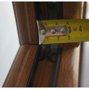 Porte PVC chêne doré avec imposte
