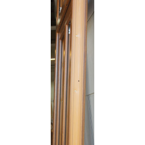 Porte PVC chêne doré avec imposte