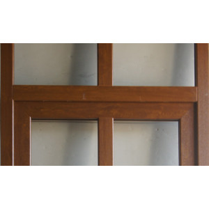 Porte PVC chêne doré avec imposte