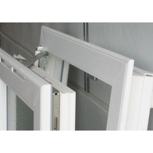 Fenêtre PVC Blanc Oscillo-Battant Vitre Opaque H115xL54