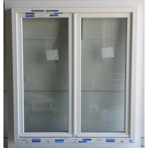 Fenêtre PVC Blanc 2 Vantaux Double Vitrage H127xL115 cm