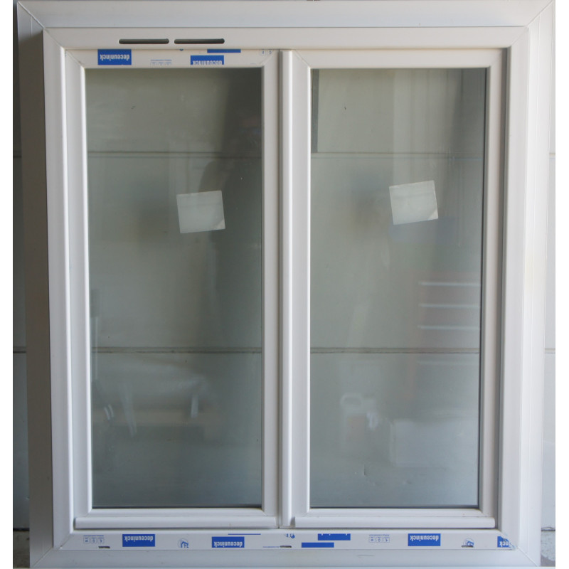 Fenêtre PVC Blanc 2 Vantaux Double Vitrage H127xL115 cm
