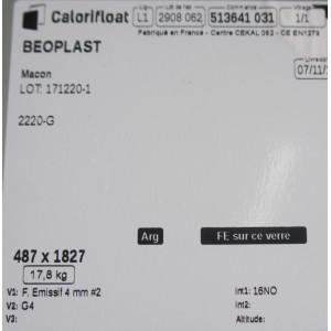 Porte-Fenêtre PVC Blanc H219xL70 - Vitrage 24mm (MAC024)