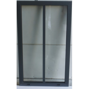 Fenêtre fixe aluminium gris