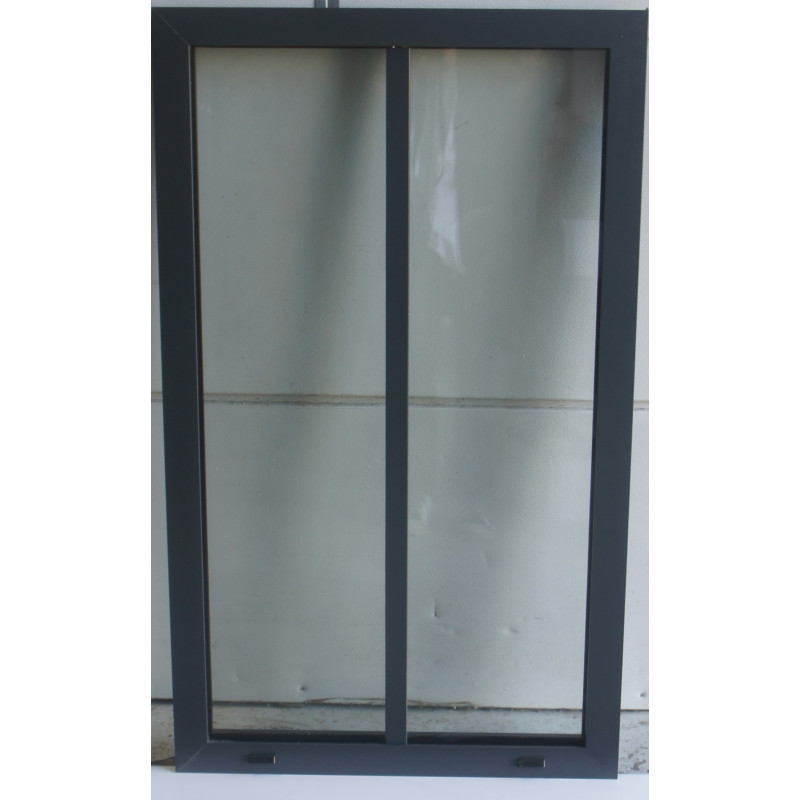 Fenêtre fixe aluminium gris