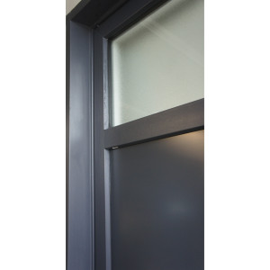 Porte d'entrée PVC 1/4 vitrée