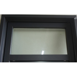 Porte d'entrée PVC 1/4 vitrée