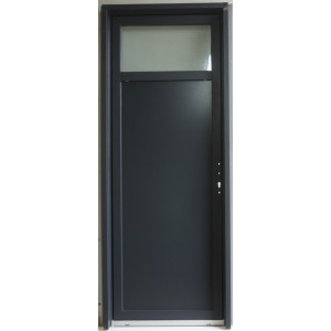 Porte d'entrée PVC 1/4 vitrée