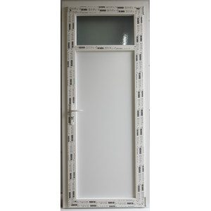 Porte d'entrée PVC 1/4 vitrée