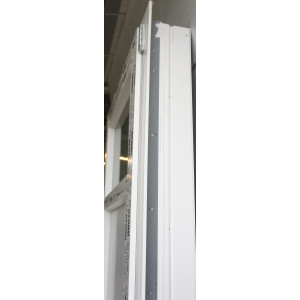 Porte d'entrée PVC 1/4 vitrée