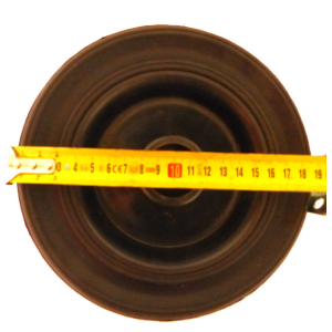 Roue avec axe central traversant