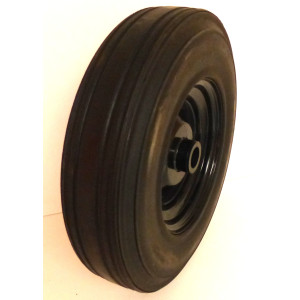 Roue caoutchouc acier