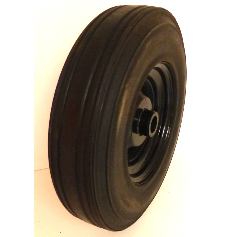 Roue caoutchouc acier