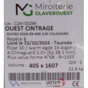 Fenêtre PVC blanc cintrée
