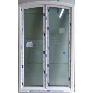 Fenêtre PVC blanc cintrée