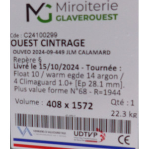 Fenêtre PVC blanc cintrée