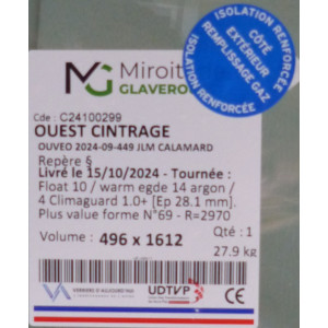 Fenêtre PVC blanc cintrée