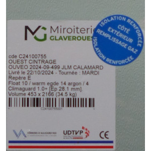 Porte fenêtre PVC blanc cintrée
