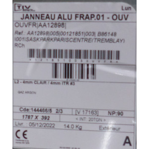 Fenêtre aluminium blanc/antharcite