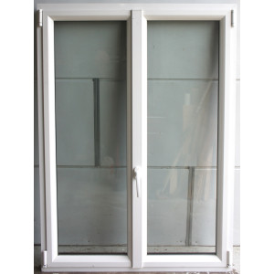 Fenêtre aluminium blanc/bordeau