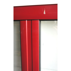 Fenêtre aluminium blanc/bordeau