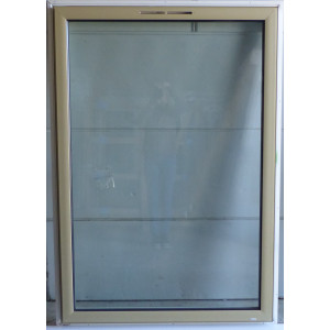 Fenêtre aluminium doré/blanc