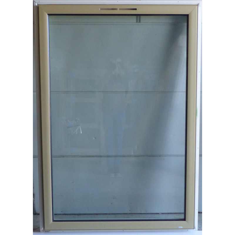 Fenêtre aluminium doré/blanc