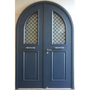 porte aluminium cintrée