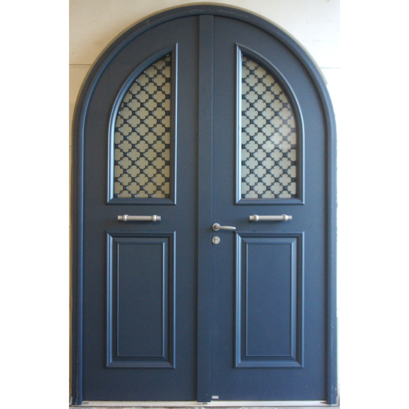 porte aluminium cintrée