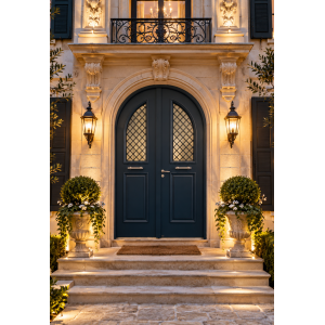 porte aluminium cintrée